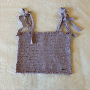 Smocked Tank Top with Ties